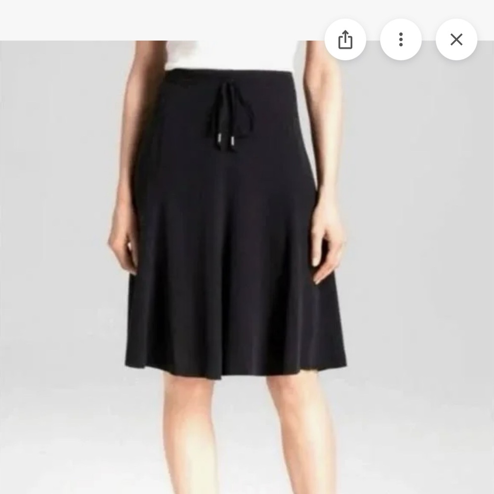 Eileen Fisher Elegant Black A-Line Skirt